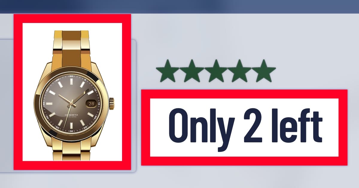 Expensive watch that shows only 2 left in stock