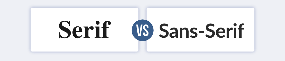 Serif vs sans-serif font