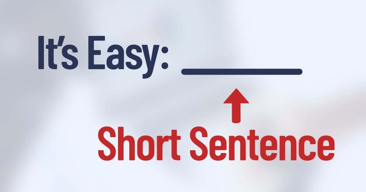 Sentence that says "It's easy:" should be followed by a sentence that, itself, it quick and easy.