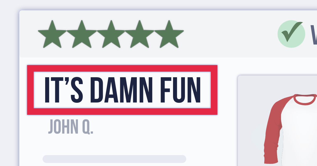 Review that says "It's damn fun"