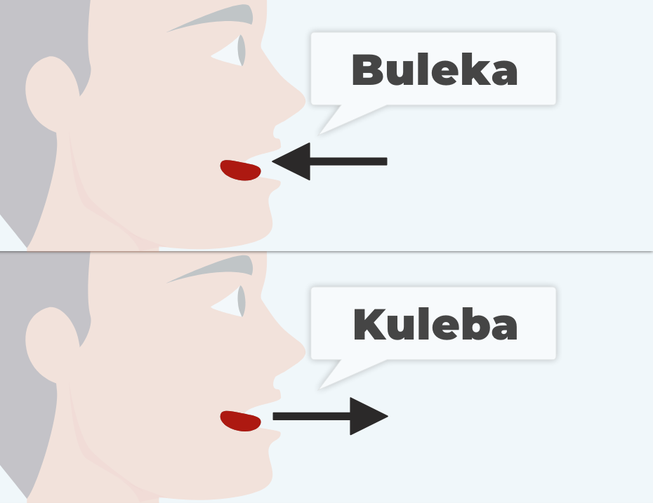 Buleka goes in the mouth, Kuleba comes out of the mouth